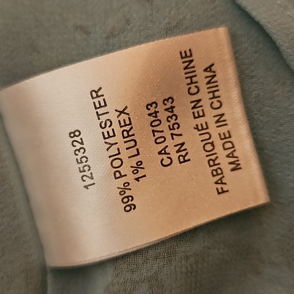 JOIE Floral Chiffon Silver Metallic Fairycore Blouse - Picture 9 of 10